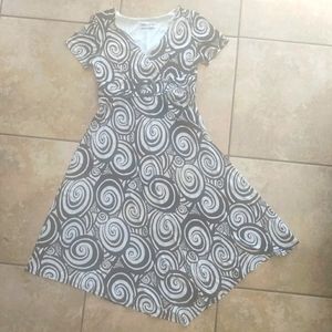 🔥Danny and Nicole black and white swirl dress Sz. L